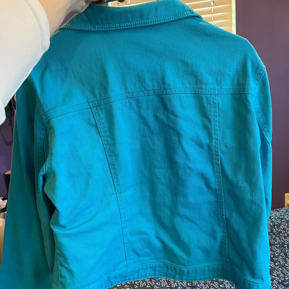 Metro blues teal jean jacket